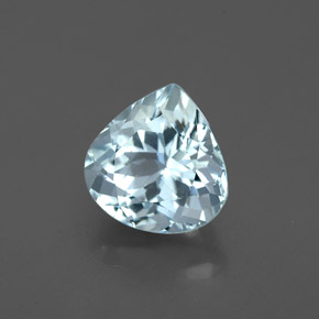 1.25캐럿 천연 라이트 그린 블루 아쿠아마린, 배 모양, 7.1×7.1 mm, VS