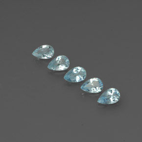 캐럿 천연 라이트 그린 블루 아쿠아마린 보석, 배 모양, 6.1×4.1 mm, VVS-VS