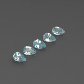 캐럿 천연 라이트 그린 블루 아쿠아마린 보석, 배 모양, 6.1×4.1 mm, VVS-VS