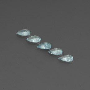 캐럿 천연 라이트 그린 블루 아쿠아마린 보석, 배 모양, 6.1×4.1 mm, VVS-VS