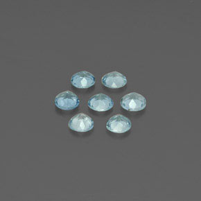 캐럿 천연 라이트 그린 블루 아쿠아마린 보석, 라운드 컷, 4.00 mm, VS
