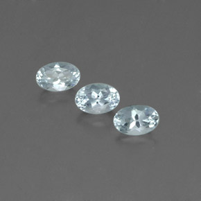 캐럿 천연 라이트 그린 블루 아쿠아마린 보석, 타원형 컷, 6.2×4.2 mm, VS
