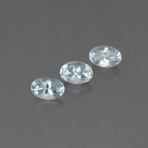 캐럿 천연 라이트 그린 블루 아쿠아마린 보석, 타원형 컷, 6.2×4.2 mm, VS
