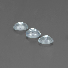 캐럿 천연 라이트 그린 블루 아쿠아마린 보석, 타원형 컷, 6.2×4.2 mm, VS