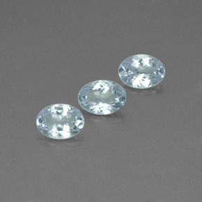 캐럿 천연 라이트 그린 블루 아쿠아마린 보석, 타원형 컷, 7.1×5.2 mm, VS-SI