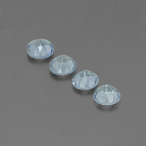캐럿 천연 라이트 그린 블루 아쿠아마린 보석, 라운드 컷, 5.15 mm, VS