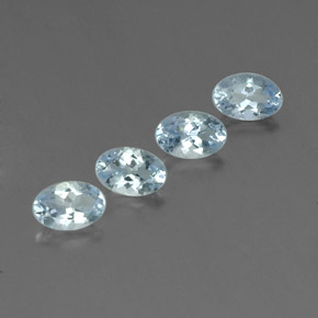 캐럿 천연 라이트 그린 블루 아쿠아마린 보석, 타원형 컷, 6.1×4.2 mm, VS