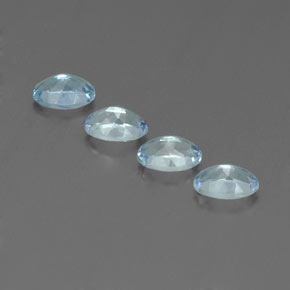 캐럿 천연 라이트 그린 블루 아쿠아마린 보석, 타원형 컷, 6.1×4.2 mm, VS