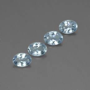 캐럿 천연 라이트 그린 블루 아쿠아마린 보석, 타원형 컷, 7×5.1 mm, VS-SI