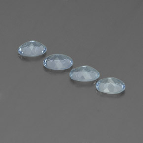 캐럿 천연 라이트 그린 블루 아쿠아마린 보석, 타원형 컷, 7×5.1 mm, VS-SI