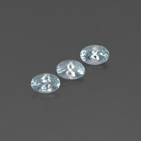 캐럿 천연 라이트 그린 블루 아쿠아마린 보석, 타원형 컷, 6.2×4.2 mm, VVS-VS