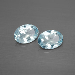 캐럿 천연 라이트 그린 블루 아쿠아마린 보석, 타원형 컷, 7.1×5.1 mm, VS