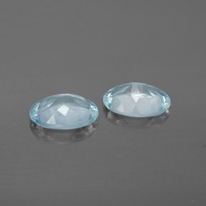캐럿 천연 라이트 그린 블루 아쿠아마린 보석, 타원형 컷, 7.1×5.1 mm, VS