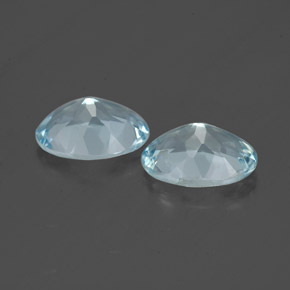 캐럿 천연 라이트 블루 아쿠아마린 보석, 타원형 컷, 7.1×5.1 mm, VVS-VS