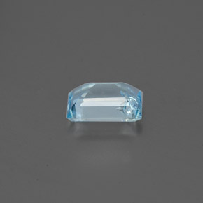 0.80캐럿 천연 라이트 그린 블루 아쿠아마린, 에메랄드 컷, 6.9×5 mm, SI