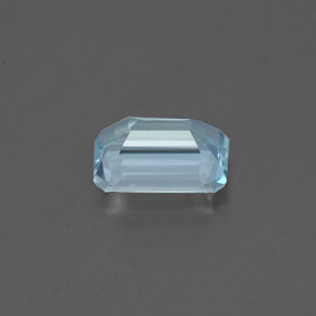 0.76캐럿 천연 라이트 블루 아쿠아마린, 에메랄드 컷, 6.7×4.8 mm, VVS