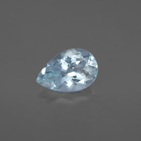 1.22캐럿 천연 라이트 그린 블루 아쿠아마린, 배 모양, 9×6 mm, VS
