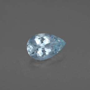 1.22캐럿 천연 라이트 그린 블루 아쿠아마린, 배 모양, 9×6 mm, VS