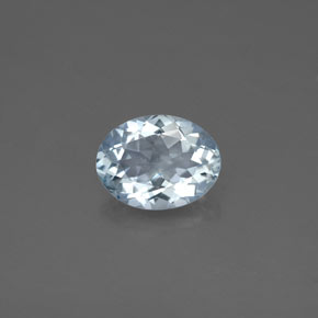 1.17캐럿 천연 라이트 그린 블루 아쿠아마린, 타원형 컷, 8.1×6.2 mm, VS