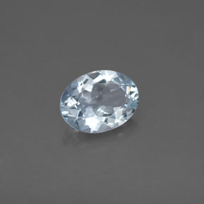 1.17캐럿 천연 라이트 그린 블루 아쿠아마린, 타원형 컷, 8.1×6.2 mm, VS