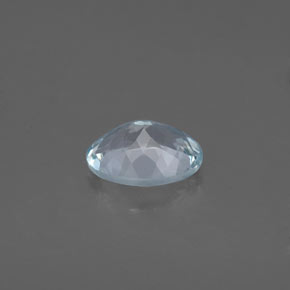 1.17캐럿 천연 라이트 그린 블루 아쿠아마린, 타원형 컷, 8.1×6.2 mm, VS