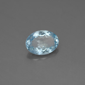 1.09캐럿 천연 라이트 그린 블루 아쿠아마린, 타원형 컷, 8.3×6 mm, VS