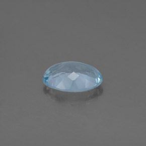1.09캐럿 천연 라이트 그린 블루 아쿠아마린, 타원형 컷, 8.3×6 mm, VS