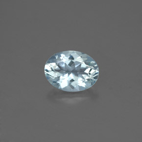 1.17캐럿 천연 라이트 그린 블루 아쿠아마린, 타원형 컷, 8.1×6.1 mm, VS