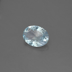 1.01캐럿 천연 라이트 그린 블루 아쿠아마린, 타원형 컷, 8.2×6.2 mm, VVS-VS