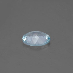 1.01캐럿 천연 라이트 그린 블루 아쿠아마린, 타원형 컷, 8.2×6.2 mm, VVS-VS