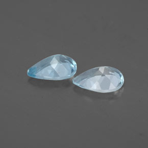 캐럿 천연 라이트 그린 블루 아쿠아마린 보석, 배 모양, 7.2×5 mm, VS