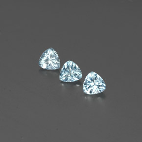 캐럿 천연 라이트 그린 블루 아쿠아마린 보석, 트릴리언, 5.3×5.2 mm, VS-SI