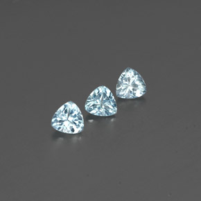 캐럿 천연 라이트 그린 블루 아쿠아마린 보석, 트릴리언, 5.3×5.2 mm, VS-SI