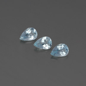캐럿 천연 라이트 그린 블루 아쿠아마린 보석, 배 모양, 7.1×5 mm, VS