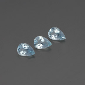 캐럿 천연 라이트 그린 블루 아쿠아마린 보석, 배 모양, 7.1×5 mm, VS
