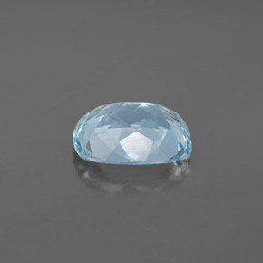 2.37캐럿 천연 라이트 블루 아쿠아마린, 쿠션 컷, 10.1×7.9 mm, VVS-VS