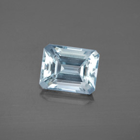2.73캐럿 천연 라이트 그린 블루 아쿠아마린, 에메랄드 컷, 9.4×7.5 mm, VS