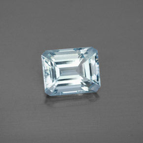 2.73캐럿 천연 라이트 그린 블루 아쿠아마린, 에메랄드 컷, 9.4×7.5 mm, VS