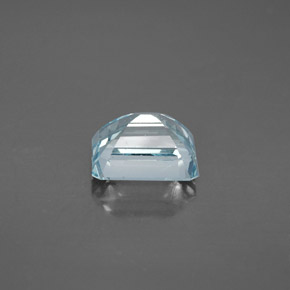 2.57캐럿 천연 라이트 블루 아쿠아마린, 에메랄드 컷, 9.1×7.1 mm, VS