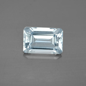 2.47캐럿 천연 라이트 그린 블루 아쿠아마린, 에메랄드 컷, 10.2×6.8 mm, VVS-VS