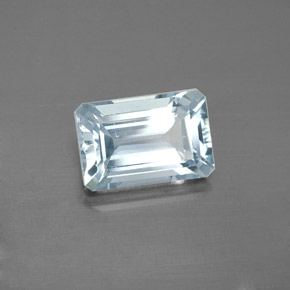 2.47캐럿 천연 라이트 그린 블루 아쿠아마린, 에메랄드 컷, 10.2×6.8 mm, VVS-VS