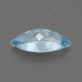 3.40캐럿 천연 라이트 블루 아쿠아마린, 마퀴즈, 15.8×8.1 mm, VVS