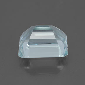 3.15캐럿 천연 라이트 블루 아쿠아마린, 에메랄드 컷, 9.5×7.9 mm, VVS-VS