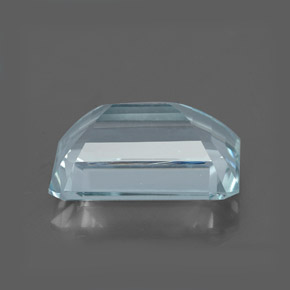 3.19캐럿 천연 라이트 블루 아쿠아마린, 에메랄드 컷, 11.1×7.3 mm, VVS-VS