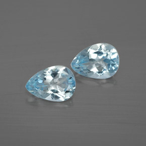 캐럿 천연 라이트 블루 아쿠아마린 보석, 배 모양, 7×5.1 mm, VVS-VS