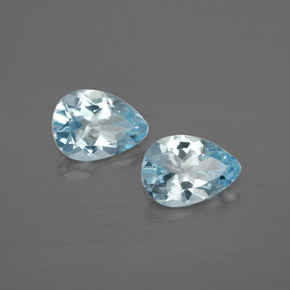 캐럿 천연 라이트 블루 아쿠아마린 보석, 배 모양, 7×5.1 mm, VVS-VS
