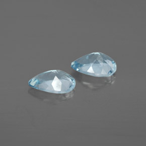 캐럿 천연 라이트 블루 아쿠아마린 보석, 배 모양, 7×5.1 mm, VVS-VS