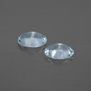 캐럿 천연 라이트 블루 아쿠아마린 보석, 타원형 컷, 7×5.1 mm, VS