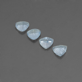 캐럿 천연 라이트 블루 아쿠아마린 보석, 트릴리언, 5.1×5.1 mm, VVS-VS