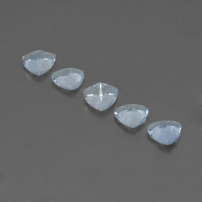 캐럿 천연 라이트 블루 아쿠아마린 보석, 트릴리언, 5.2×5.1 mm, VS